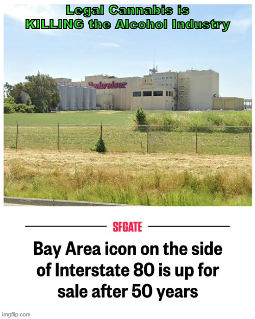 Alcohol is dying | Legal Cannabis is KILLING the Alcohol Industry | image tagged in memes | made w/ Imgflip meme maker