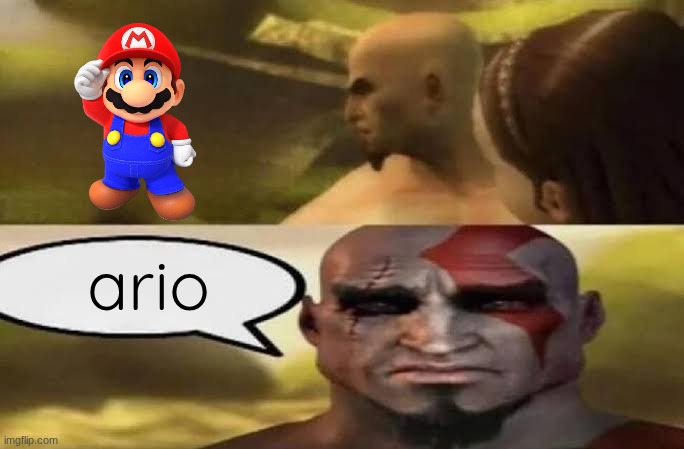 Sad Kratos | ario | image tagged in sad kratos | made w/ Imgflip meme maker