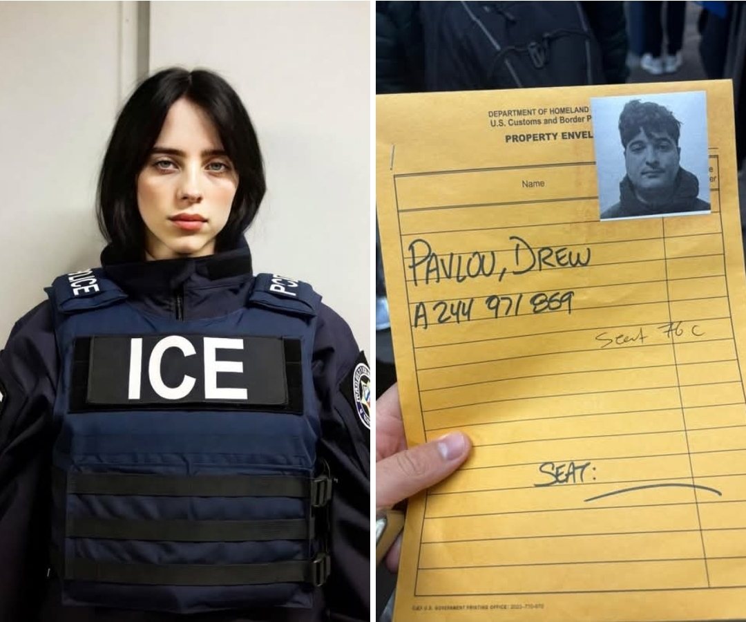 ICE Agent Billie Eilish Blank Meme Template
