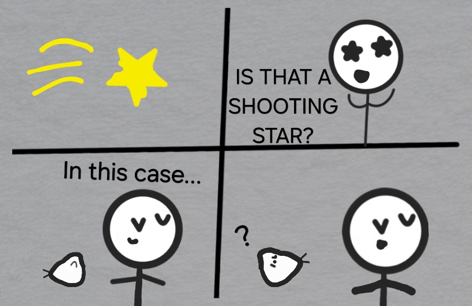 Bob and the shooting star Blank Meme Template