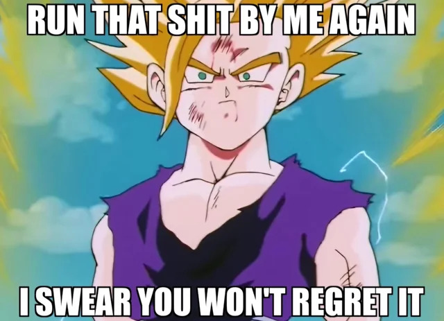 Gohan triggered Blank Meme Template