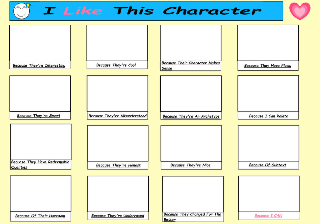 I like this character Blank Meme Template