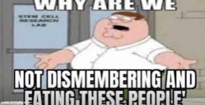 Why are we not dismembering and eating these people | image tagged in why are we not dismembering and eating these people | made w/ Imgflip meme maker