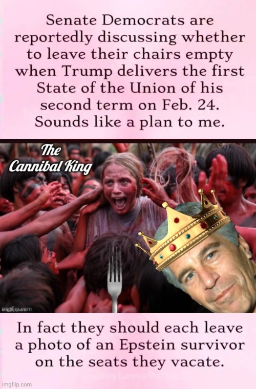 Democrat protests & missing kids | image tagged in jeff epstein cannibal king,democrats | made w/ Imgflip meme maker