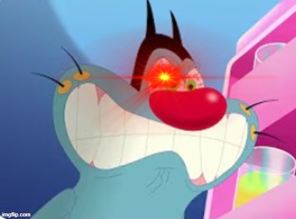 Day 3 of posting random stuff until MegaManTummy gets banned | image tagged in oggy and the cockroaches,pissed oggy | made w/ Imgflip meme maker