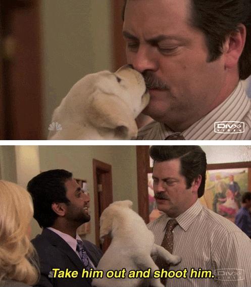 Ron swanson shoot him Blank Meme Template