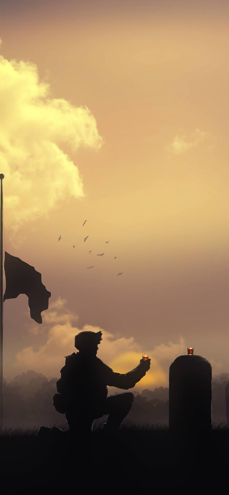 Lonely soldier Blank Meme Template