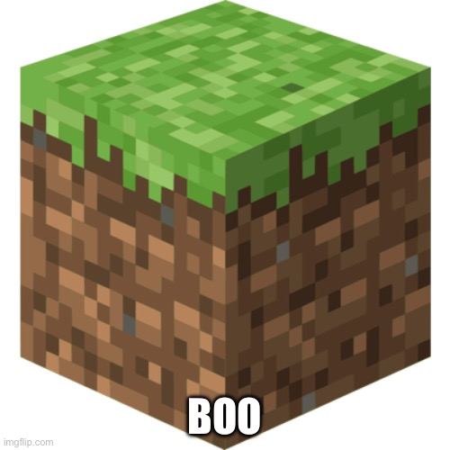 Minecraft block | BOO | image tagged in minecraft block | made w/ Imgflip meme maker