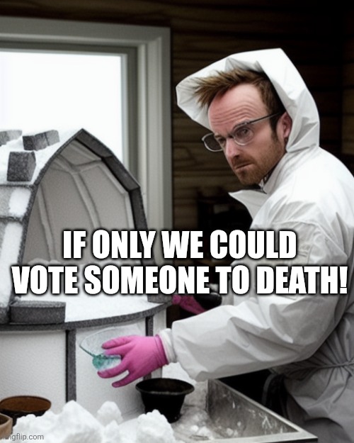 Snowcones | IF ONLY WE COULD VOTE SOMEONE TO DEATH! | image tagged in snowcones | made w/ Imgflip meme maker