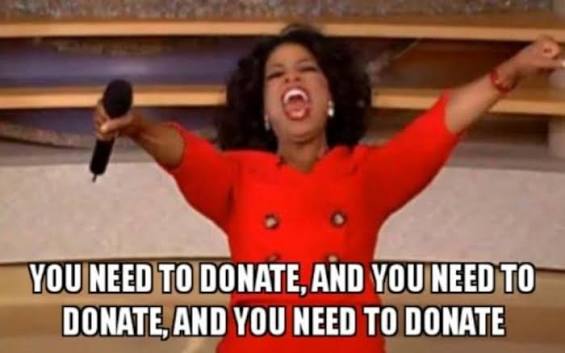Oprah Donate Blank Meme Template