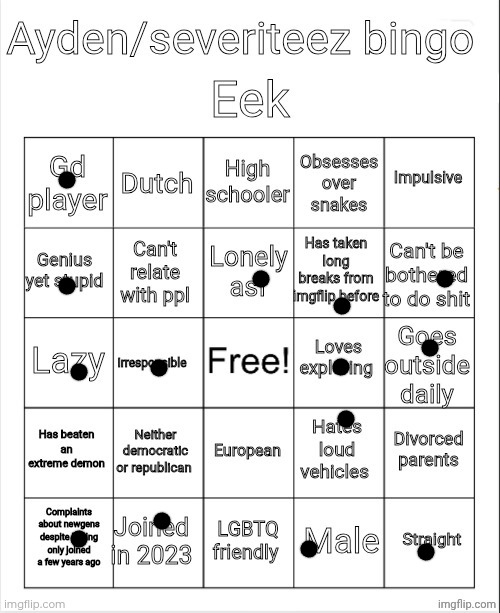 Ayden/severiteez bingo | image tagged in ayden/severiteez bingo | made w/ Imgflip meme maker