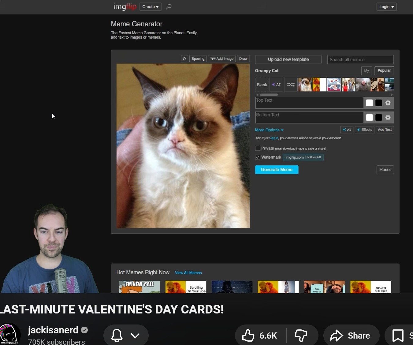 rare photo of a jacksfilms using imgflip | made w/ Imgflip meme maker