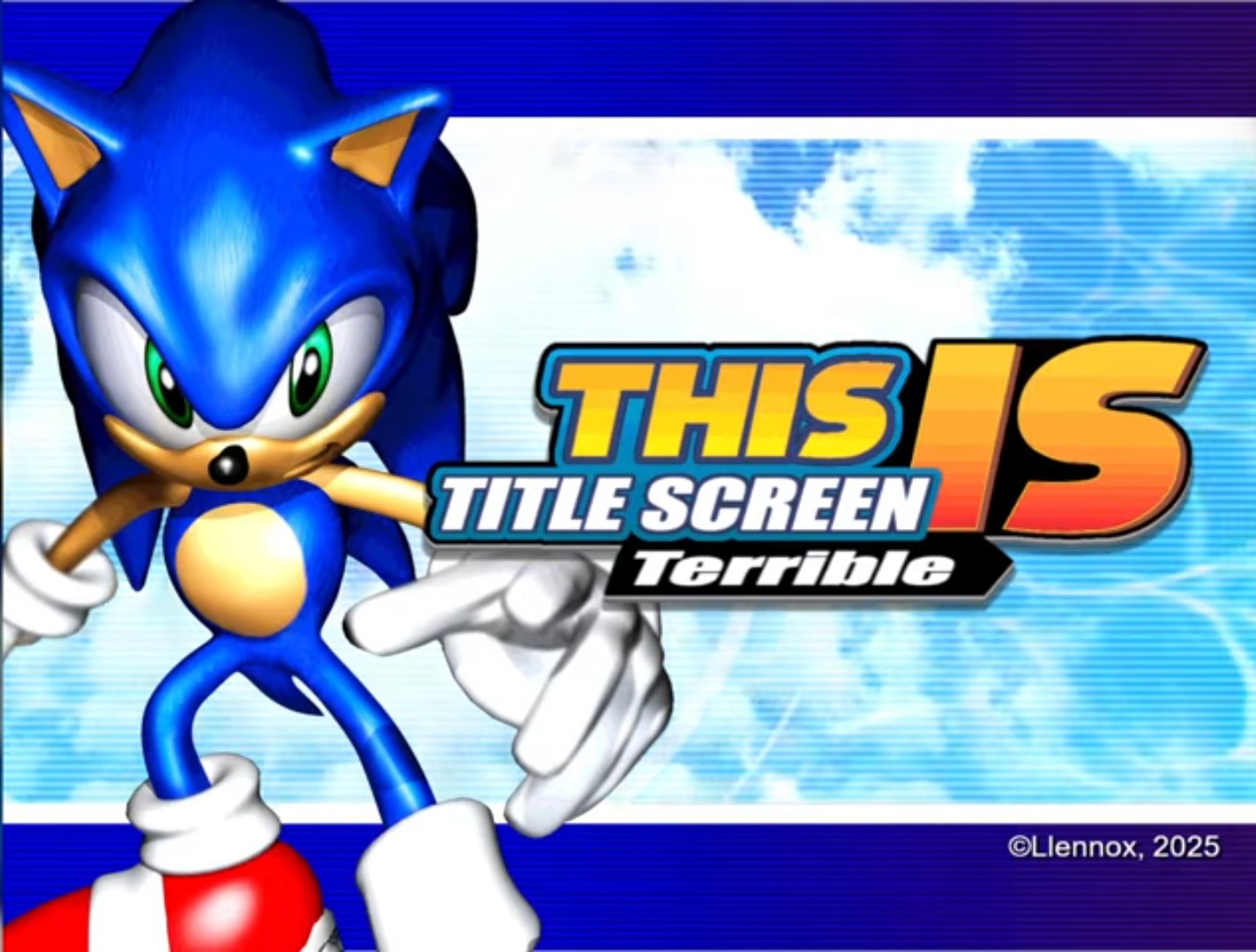 Sonic Adventure DX title screen hack Blank Meme Template