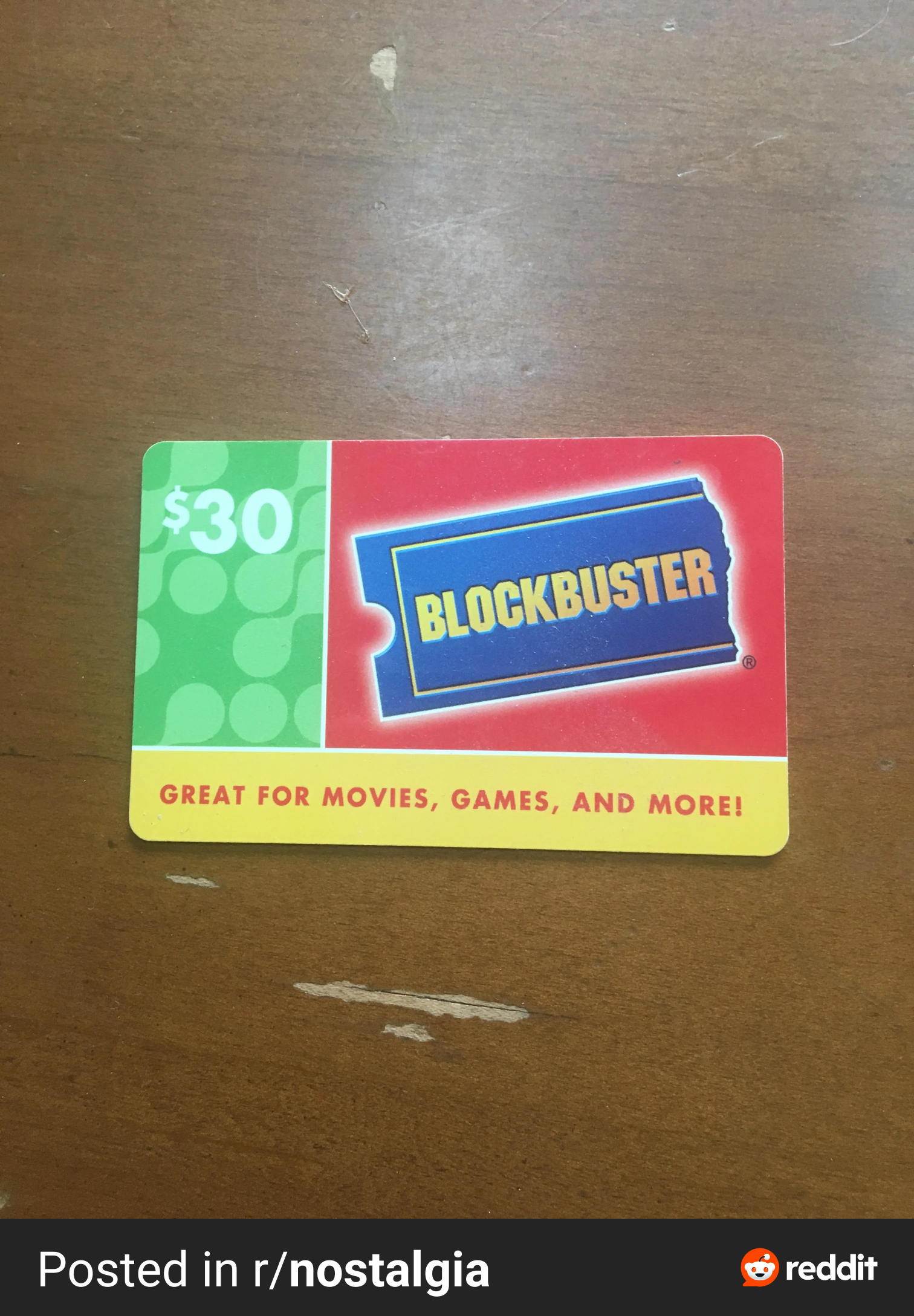 Blockbuster gift card Blank Meme Template