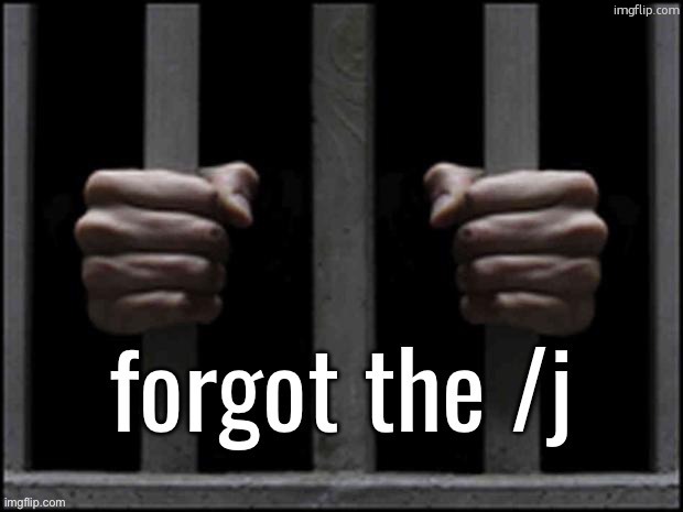 forgot the /j | image tagged in forgot the /j | made w/ Imgflip meme maker