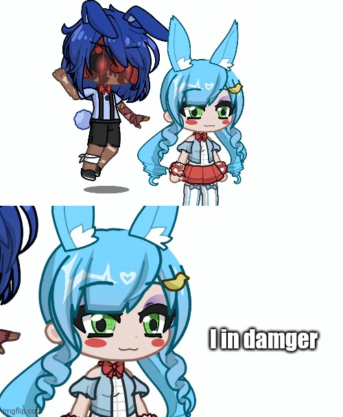 How these two are expected to act: | I in damger | image tagged in the misspelling is on purpose | made w/ Imgflip meme maker