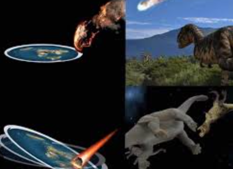 asteroid hits flat earth Blank Meme Template