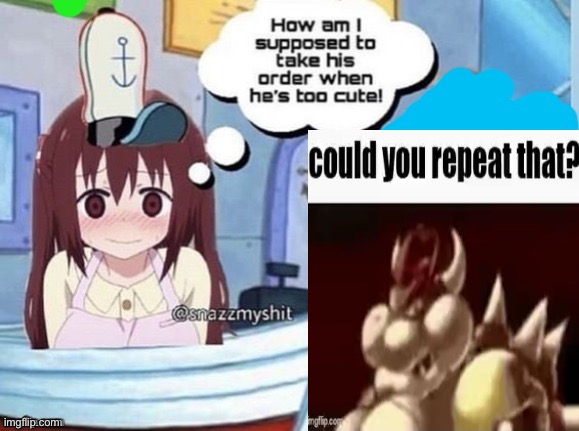 geogre | image tagged in how am i supposed to take his order when he's too cute,msmg | made w/ Imgflip meme maker