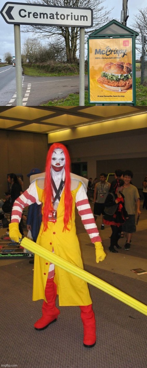 Meanwhile, outside my local McDoanlds | image tagged in crematorium makes bodies mccrispy,evil ronald,mcdonalds,what in the hot crispy kentucky fried frick,ronald mcdonald | made w/ Imgflip meme maker
