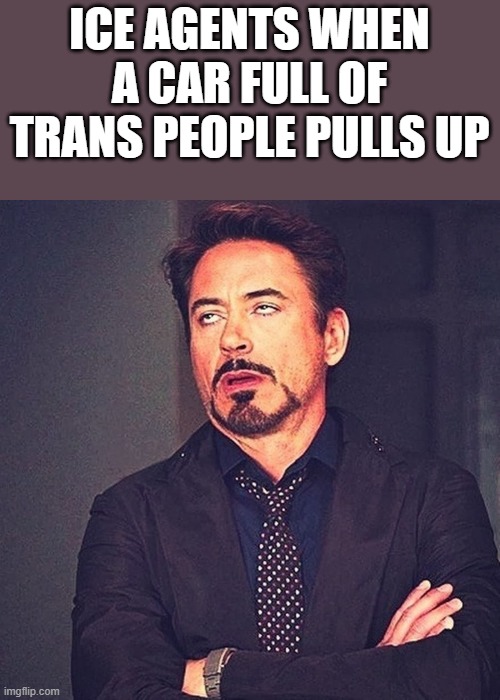 Ice Agents When Trans People Pull Up | ICE AGENTS WHEN A CAR FULL OF TRANS PEOPLE PULLS UP | image tagged in ice agents,ice,trans,transgender,funny,memes | made w/ Imgflip meme maker