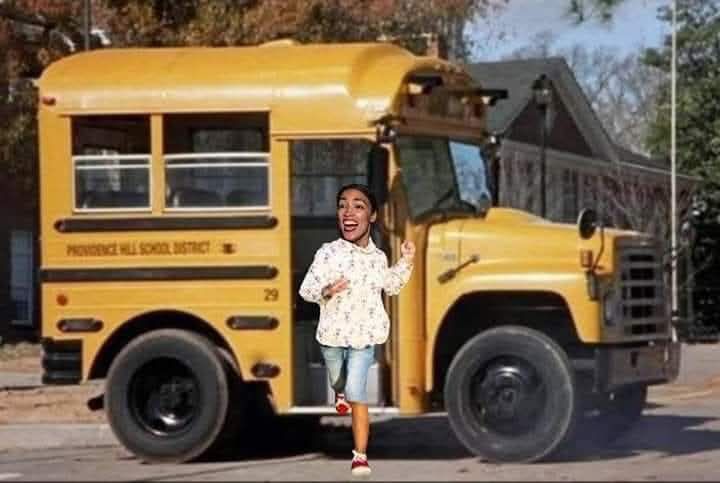 High Quality AOC SHORT BUS Blank Meme Template