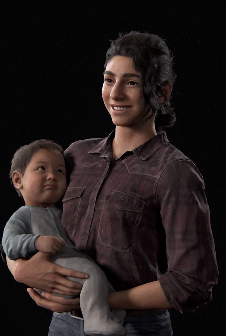 dina and his baby son jj Blank Meme Template