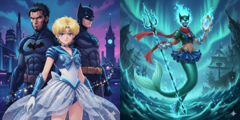 Batman, Wolverine and Ghost Rider Fusion Blank Meme Template