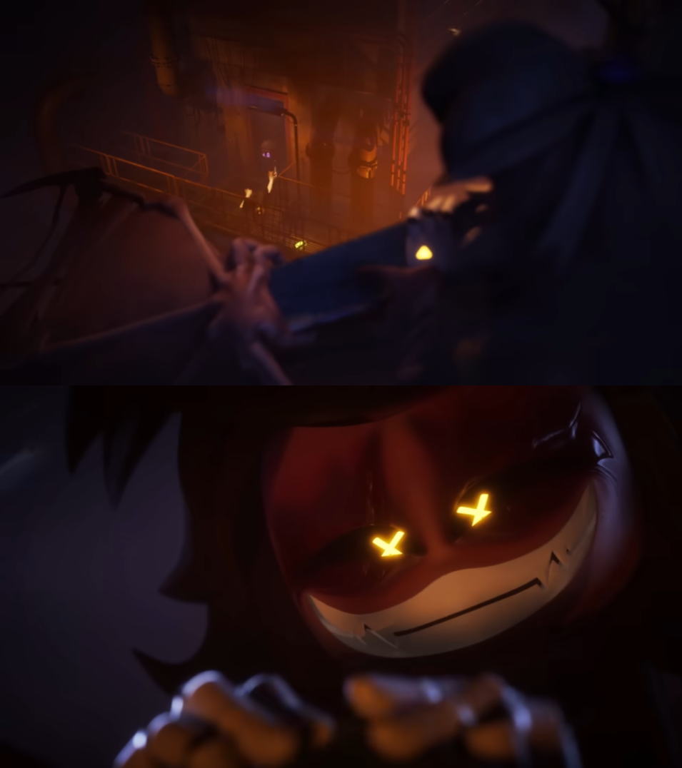 High Quality cyn stalking n and uzi Blank Meme Template