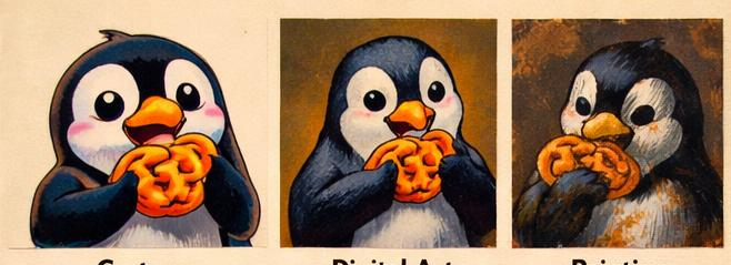 Penguin eats jalebi Blank Meme Template