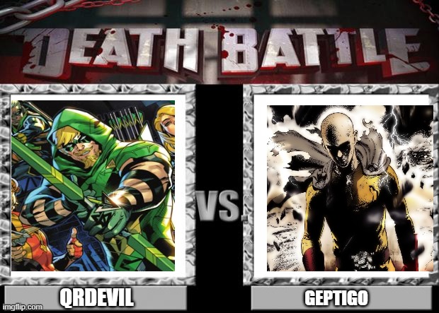 QRDEVIL VS GEPTIGO | QRDEVIL; GEPTIGO | image tagged in death battle,original meme | made w/ Imgflip meme maker