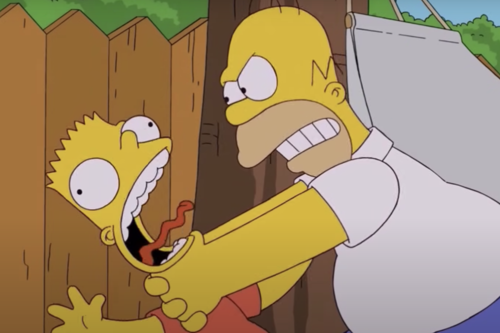 Bart Getting Strangled Blank Meme Template