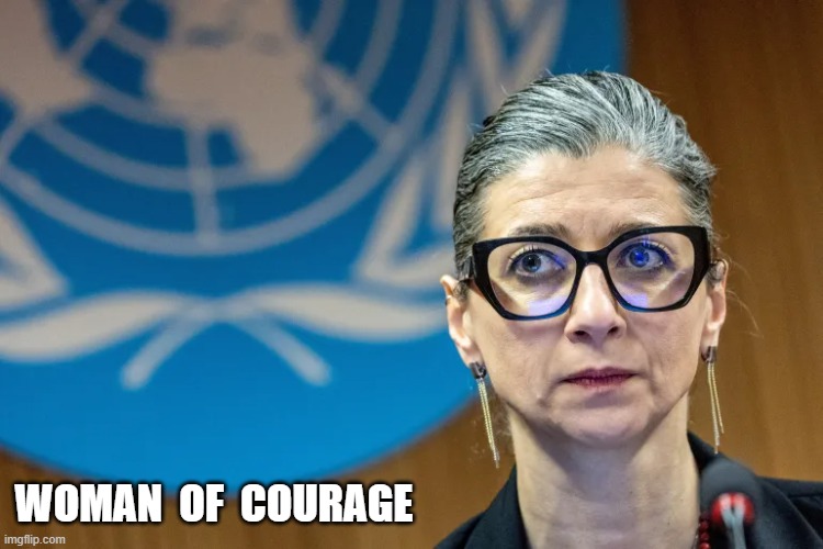 Just Say No to Evil | WOMAN  OF  COURAGE | image tagged in stop | made w/ Imgflip meme maker