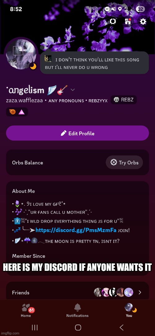 Bcz I'm barely on here anymore lol! | HERE IS MY DISCORD IF ANYONE WANTS IT | made w/ Imgflip meme maker