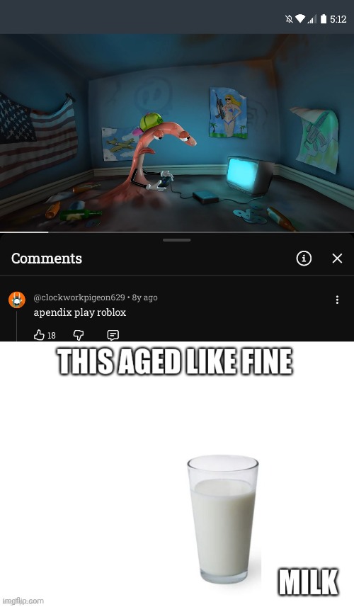 image tagged in this aged like fine milk,roblox | made w/ Imgflip meme maker