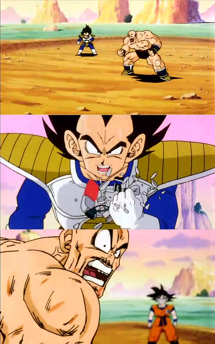 Vegeta! What does the scouter say about his power level? Blank Meme Template