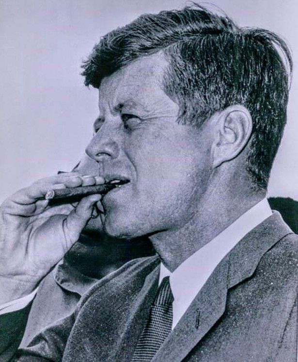 Kennedy smoking Blank Meme Template