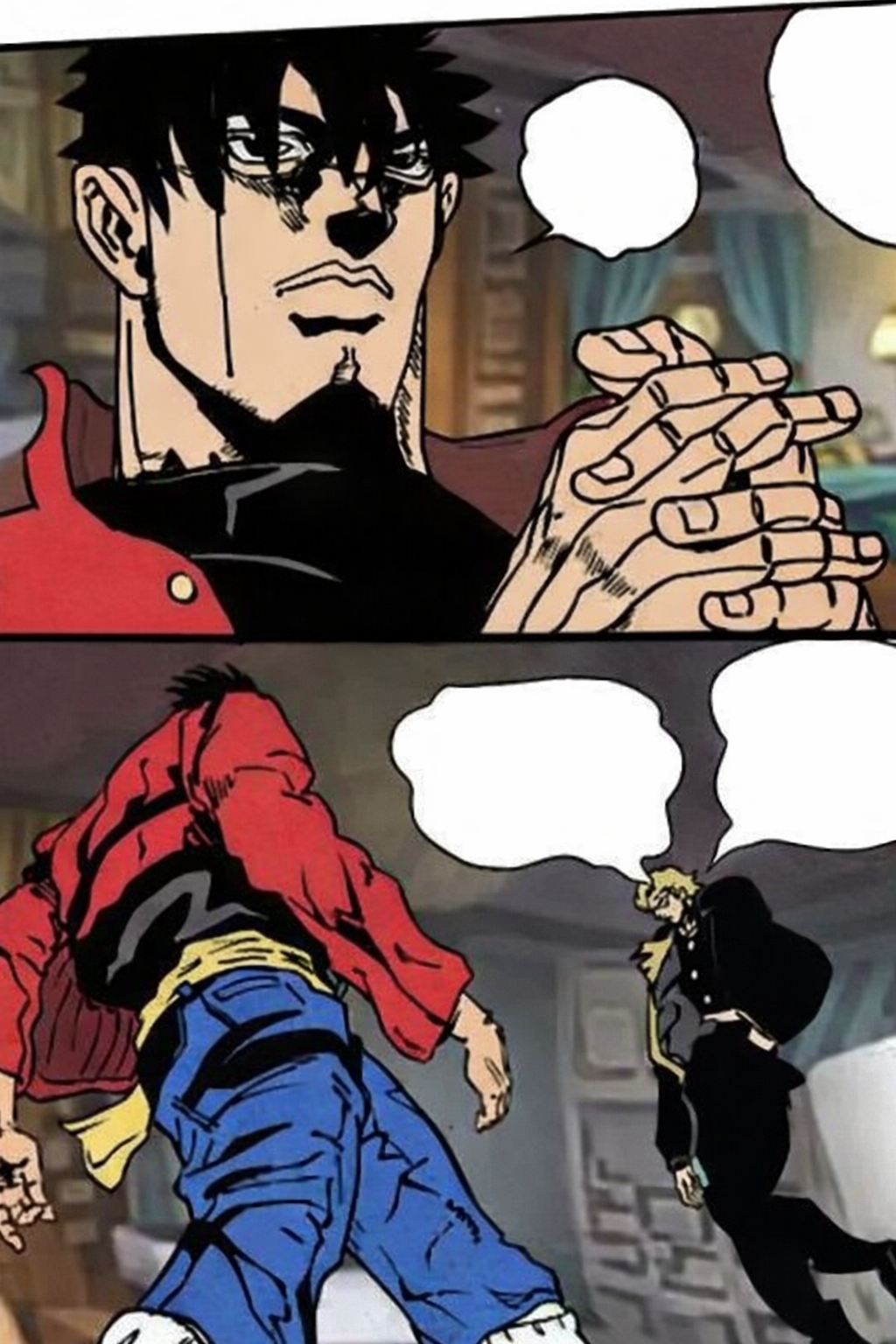 One piece X Jojo Blank Meme Template