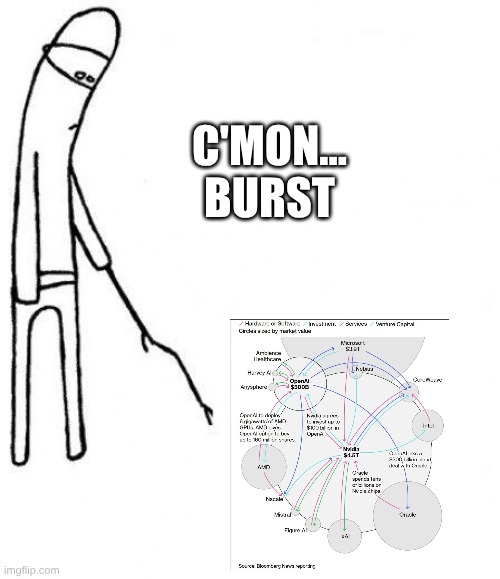 Ai bubble burst | C'MON...
BURST | image tagged in c'mon do something | made w/ Imgflip meme maker
