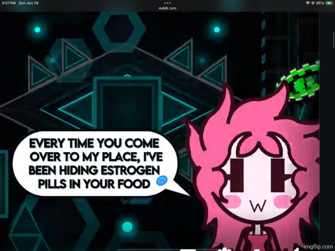 Pink girl from estrogen wave unlimited | image tagged in pink girl from estrogen wave unlimited | made w/ Imgflip meme maker