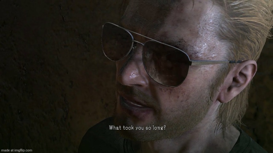 Kazuhira Miller What took you so long? | image tagged in kazuhira miller what took you so long | made w/ Imgflip meme maker