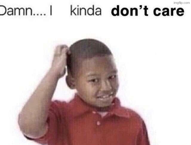 "theres someone who joined yesterday grr!!! alt alt alt alt!" | image tagged in damn i kinda dont care | made w/ Imgflip meme maker