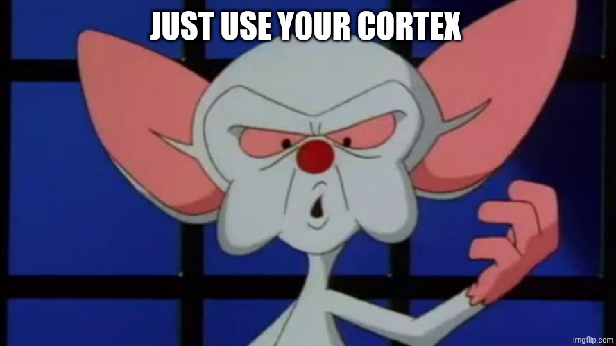 Cortex | JUST USE YOUR CORTEX | image tagged in cortex | made w/ Imgflip meme maker