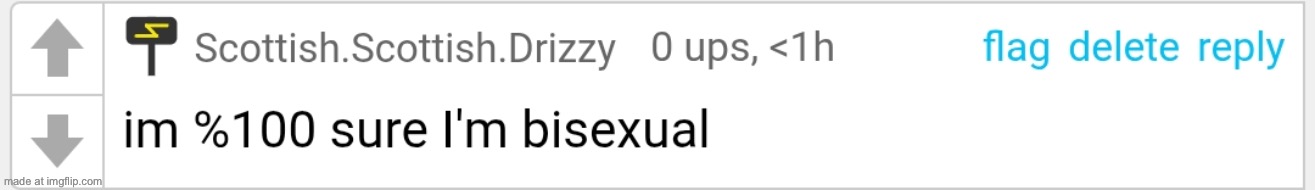 im 100 percent bisexual | image tagged in im 100 percent bisexual | made w/ Imgflip meme maker