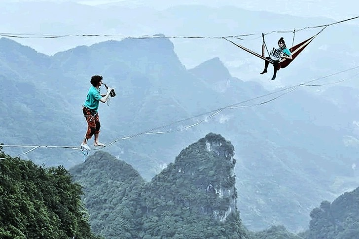 Living on the edge Blank Meme Template