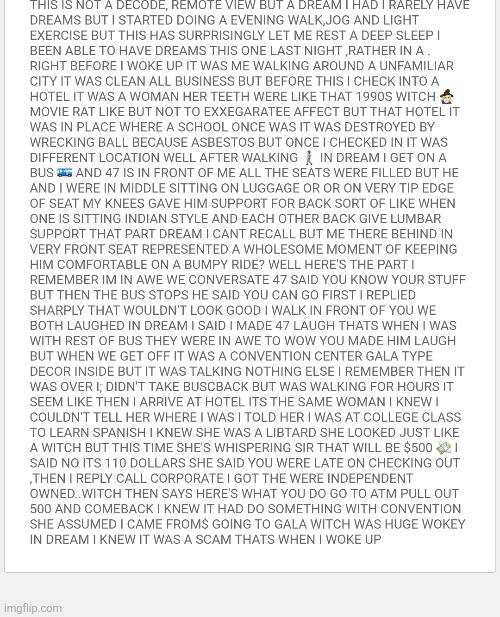 The 47 dream | image tagged in dream | made w/ Imgflip meme maker