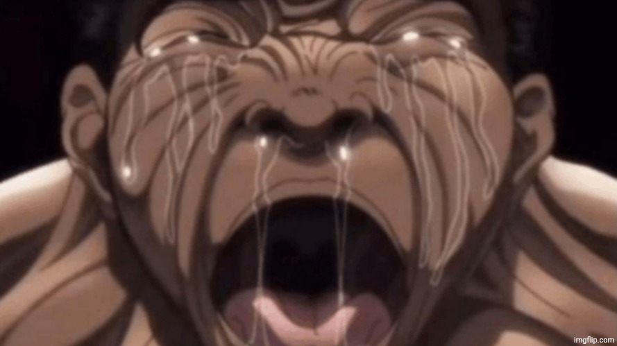 Baki crying | image tagged in baki crying | made w/ Imgflip meme maker