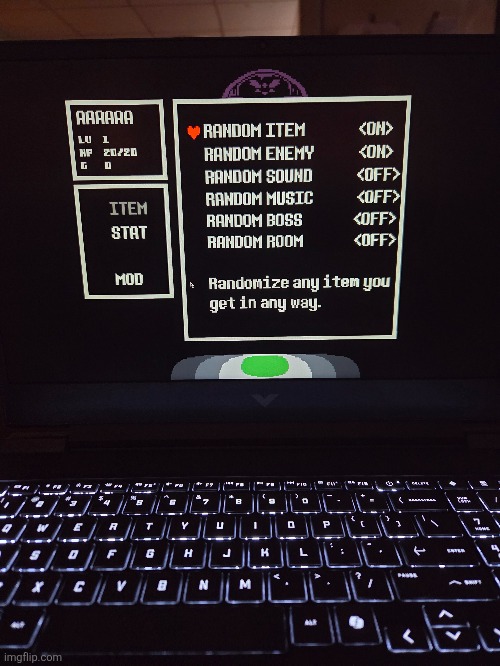 I got the randomizer mod working | made w/ Imgflip meme maker