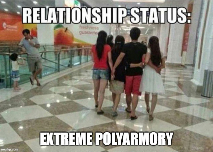 Poly | EXTREME POLYARMORY | image tagged in sex jokes | made w/ Imgflip meme maker