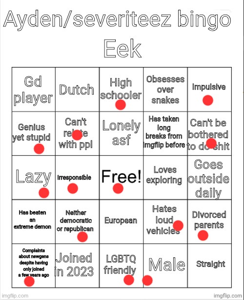 Ayden/severiteez bingo | image tagged in ayden/severiteez bingo | made w/ Imgflip meme maker