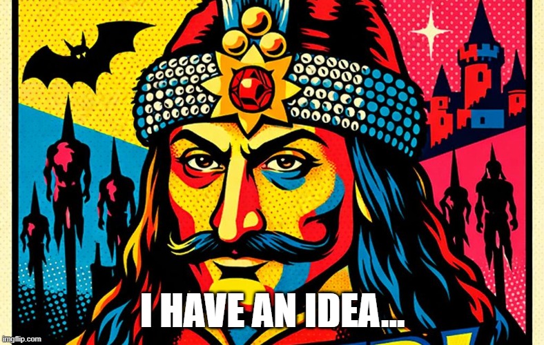 Vlad with an idea | I HAVE AN IDEA... | image tagged in vlad the impaler | made w/ Imgflip meme maker